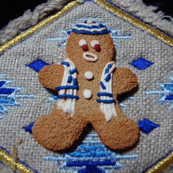 Hanukkah Polymer Clay Gingie Bread Man Pin - Picture 5 of 16